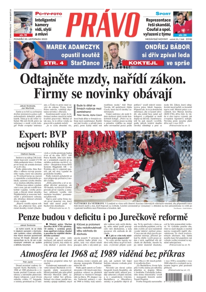 E-magazín Deník Právo - 20.11.2023 - Borgis, a.s.