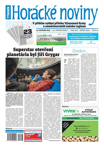 E-magazín Horácké noviny 47/2023 - Horácké noviny