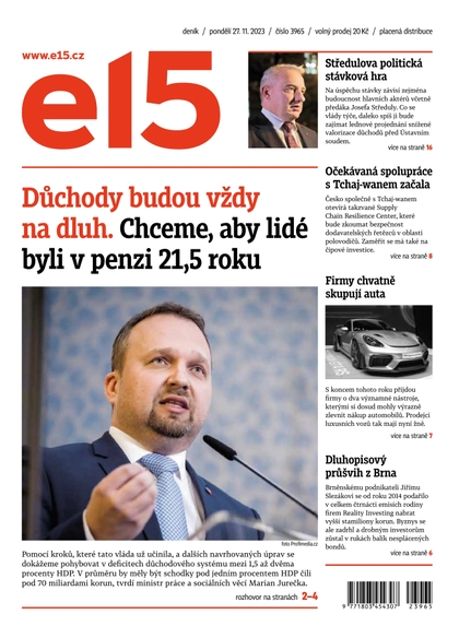 E-magazín E15 - 27.11.2023 - CZECH NEWS CENTER a. s.