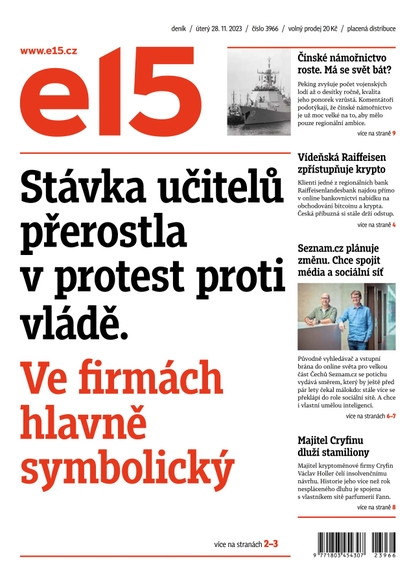 E-magazín E15 - 28.11.2023 - CZECH NEWS CENTER a. s.