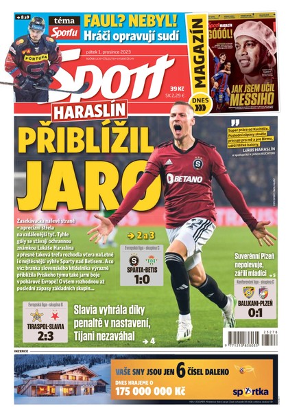 E-magazín Sport - 1.12.2023 - CZECH NEWS CENTER a. s.