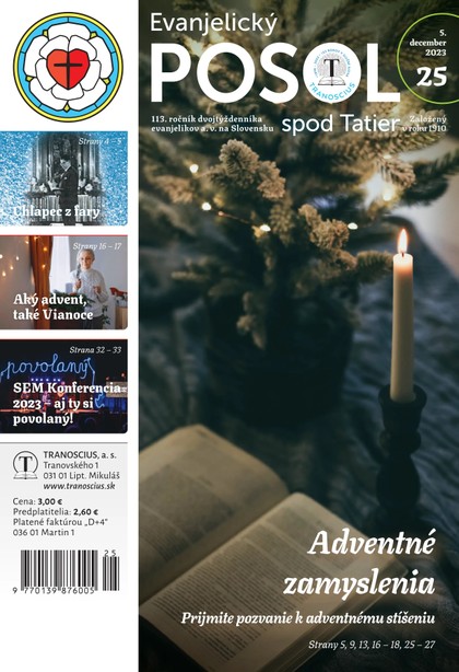 E-magazín Evanjelický posol spod Tatier 25/2023 - TRANOSCIUS a.s.