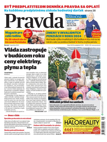 E-magazín Denník Pravda 7. 12. 2023 - OUR MEDIA SR a. s.
