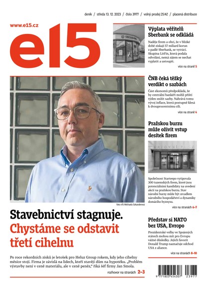 E-magazín E15 - 13.12.2023 - CZECH NEWS CENTER a. s.
