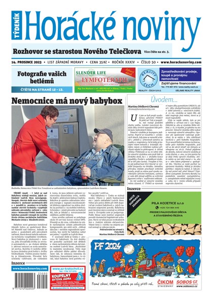 E-magazín Horácké noviny 50/2023 - Horácké noviny