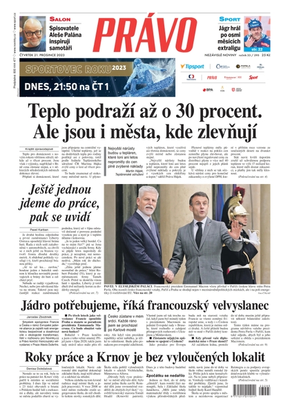 E-magazín Deník Právo - 21.12.2023 - Borgis, a.s.