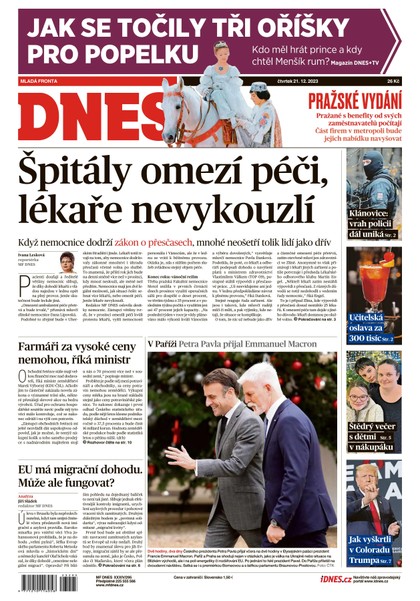 E-magazín MF DNES - 21.12.2023 - MAFRA, a.s.