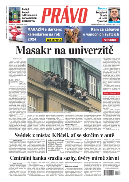 E-magazín Deník Právo - 22.12.2023 - Borgis, a.s.