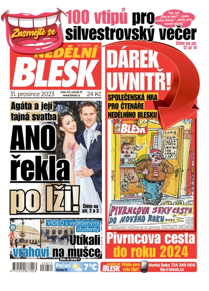 E-magazín Nedělní Blesk - 31.12.2023 - CZECH NEWS CENTER a. s.