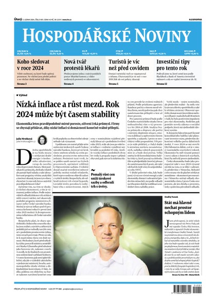 E-magazín HN 001 - 02.01.2024 - Economia, a.s.