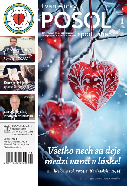 E-magazín Evanjelický posol spod Tatier 01/2024 - TRANOSCIUS a.s.