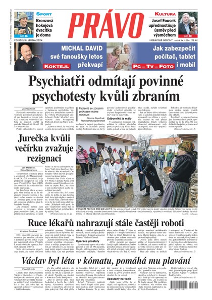 E-magazín Deník Právo - 8.1.2024 - Borgis, a.s.