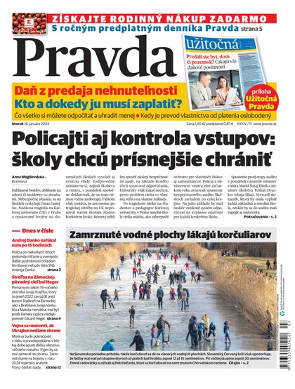 E-magazín Denník Pravda 16. 1. 2024 - OUR MEDIA SR a. s.