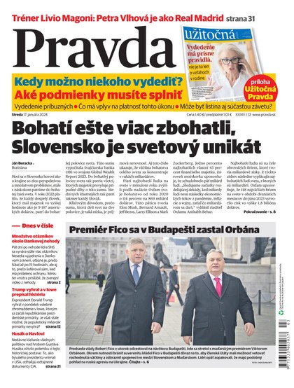 E-magazín Denník Pravda 17. 1. 2024 - OUR MEDIA SR a. s.
