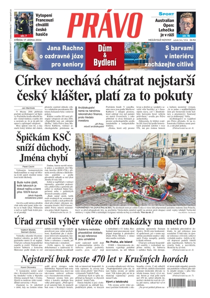E-magazín Deník Právo - 17.1.2024 - Borgis, a.s.