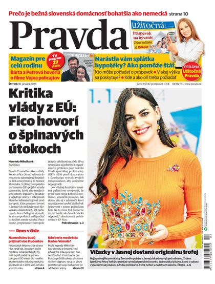 E-magazín Denník Pravda 18. 1. 2024 - OUR MEDIA SR a. s.