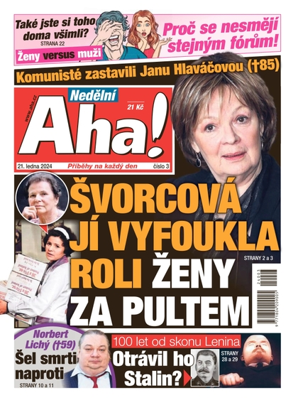 E-magazín Nedělní AHA! - 21.1.2024 - CZECH NEWS CENTER a. s.