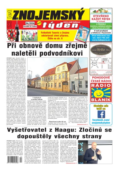 E-magazín Znojemský týden 04/2024 - Znojemský týden