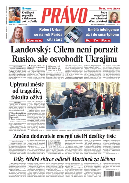 E-magazín Deník Právo - 22.1.2024 - Borgis, a.s.