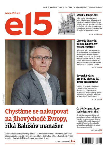 E-magazín E15 - 22.1.2024 - CZECH NEWS CENTER a. s.