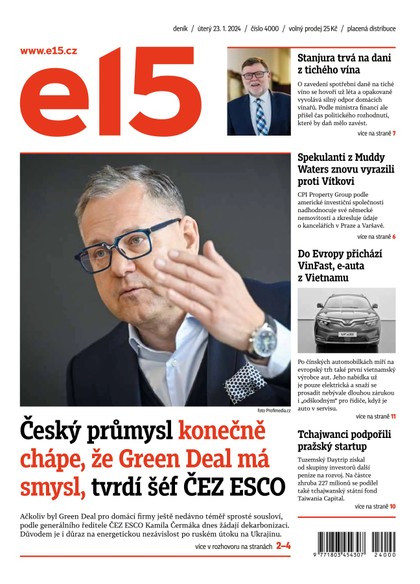 E-magazín E15 - 23.1.2024 - CZECH NEWS CENTER a. s.