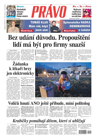E-magazín Deník Právo - 29.1.2024 - Borgis, a.s.