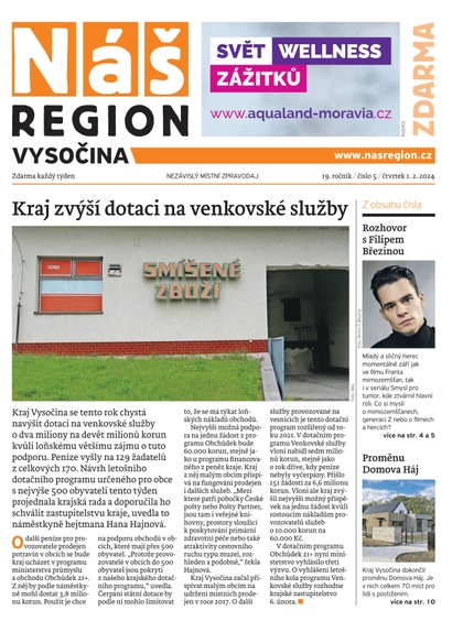 E-magazín Náš Region - Vysočina 5/2024 - A 11 s.r.o.