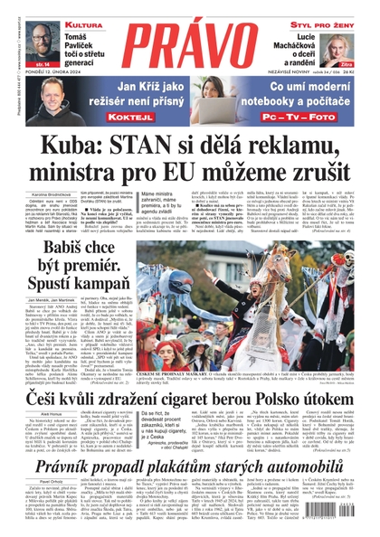 E-magazín Deník Právo - 12.2.2024 - Borgis, a.s.