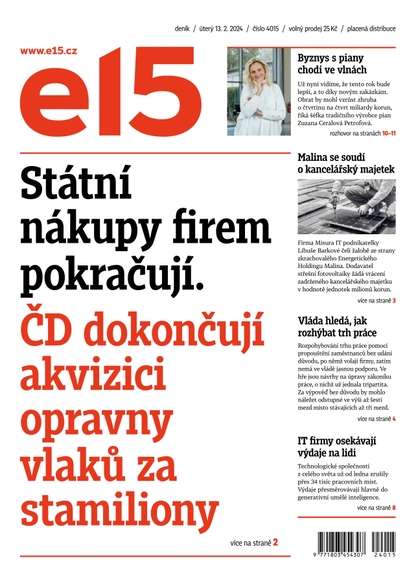 E-magazín E15 - 13.2.2024 - CZECH NEWS CENTER a. s.
