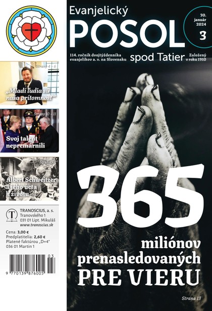 E-magazín Evanjelický posol spod Tatier  03/2024 - TRANOSCIUS a.s.