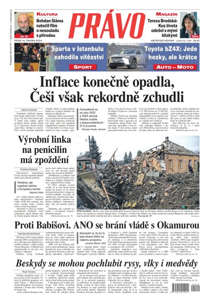 E-magazín Deník Právo - 16.2.2024 - Borgis, a.s.