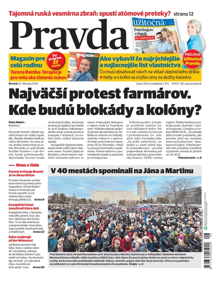 E-magazín Denník Pravda 22. 2. 2024 - OUR MEDIA SR a. s.