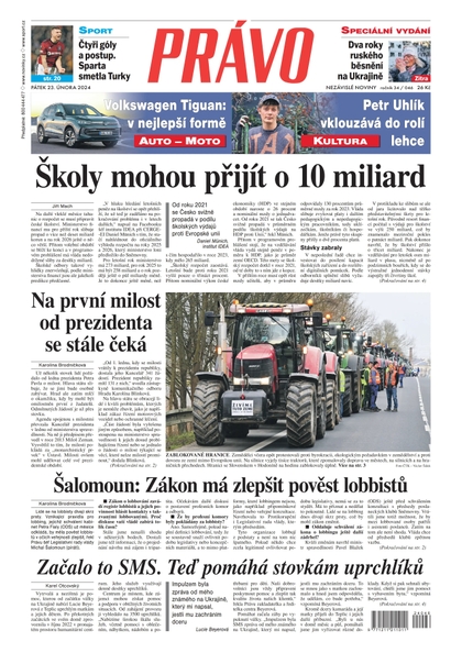 E-magazín Deník Právo - 23.2.2024 - Borgis, a.s.