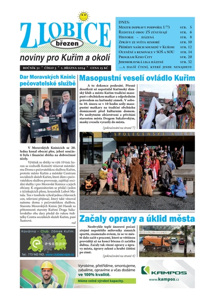 E-magazín Zlobice – noviny pro Kuřim a okolí 3/2024 - Noviny Zlobice