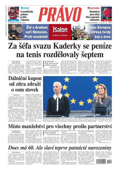 E-magazín Deník Právo - 29.2.2024 - Borgis, a.s.
