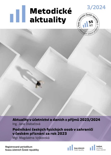 E-magazín Metodické aktuality Svazu účetních č. 3/2024 - Svaz účetních České republiky, z. s.