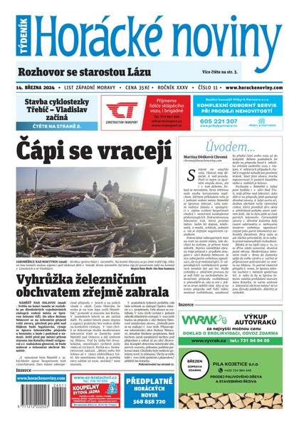 E-magazín Horácké noviny 11/2024 - Horácké noviny