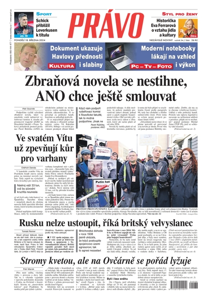 E-magazín Deník Právo - 18.3.2024 - Borgis, a.s.
