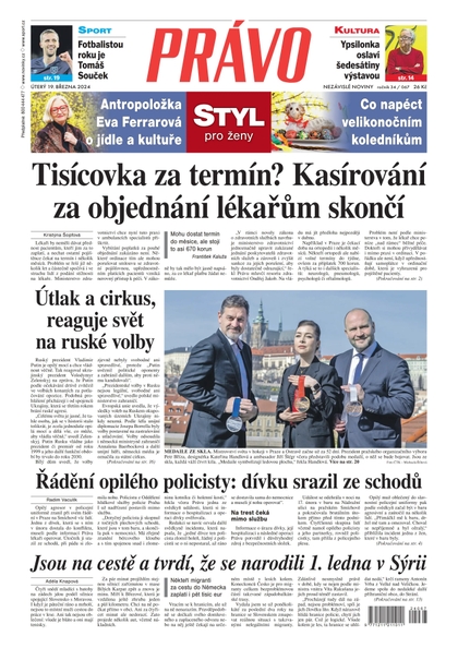 E-magazín Deník Právo - 19.3.2024 - Borgis, a.s.