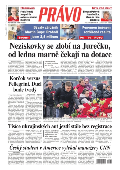 E-magazín Deník Právo - 25.3.2024 - Borgis, a.s.
