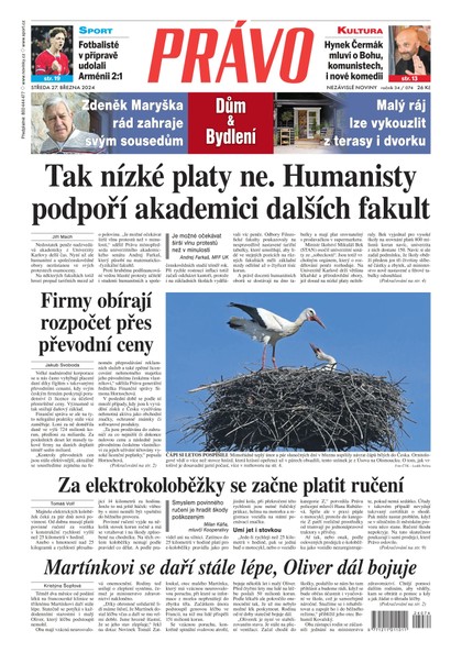 E-magazín Deník Právo - 27.3.2024 - Borgis, a.s.