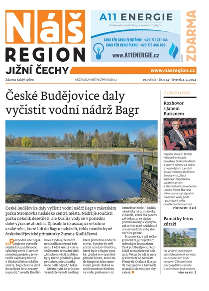 E-magazín Náš Region - Jižní Čechy 14/2024 - A 11 s.r.o.