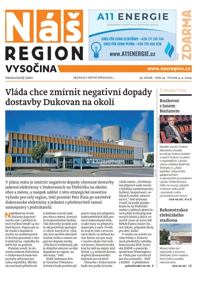 E-magazín Náš Region - Vysočina 14/2024 - A 11 s.r.o.