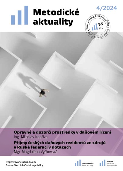E-magazín Metodické aktuality Svazu účetních č. 4/2024 - Svaz účetních České republiky, z. s.