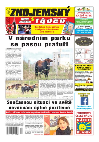 E-magazín Znojemský týden 17/2024 - Znojemský týden