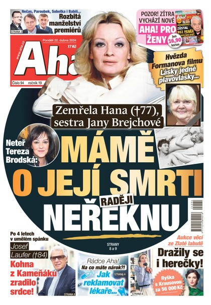 E-magazín AHA! - 22.4.2024 - CZECH NEWS CENTER a. s.