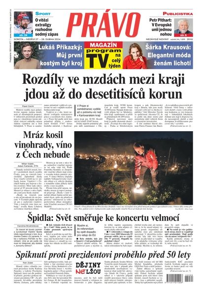 E-magazín Deník Právo - 27.4.2024 - Borgis, a.s.