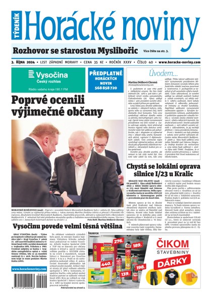 E-magazín Horácké noviny 40/2024 - Horácké noviny