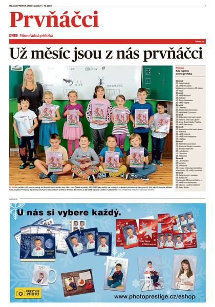 E-magazín Prvňáčci Severní Čechy - 11.10.2024 - MAFRA, a.s.