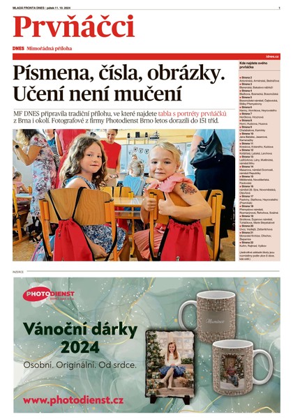 E-magazín Prvňáčci Brno a Jižní Morava - 11.10.2024 - MAFRA, a.s.